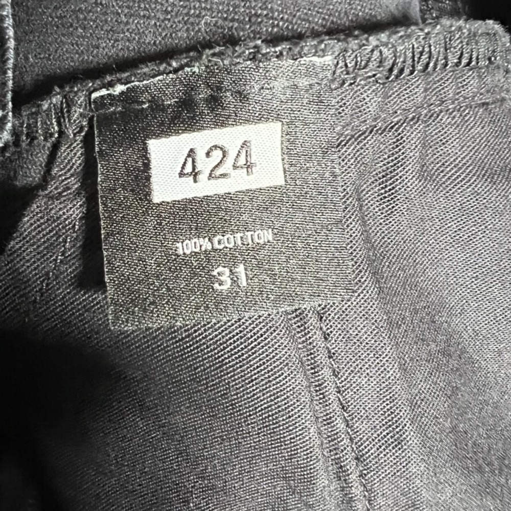 424 on Fairfax Jeans Mens 32x27 Black Slim Straight‎ Denim Casual Preppy Cotton - Picture 9 of 12